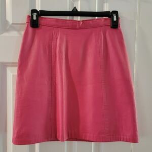 Vintage G III Leather Designs Pink Leather Mini Skirt XS‎ USA Made